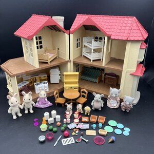 Red Roof Country Home Calico Critters Sylvanian Families Lights Furniture Extras